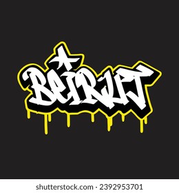 graffiti vectorial etiquetando letra palabra texto arte callejero dibujar mano mural