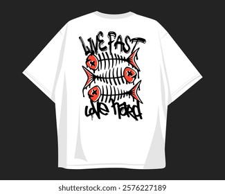 Graffiti vector t-shirt design for print, Street style graphic t shirt for apparel. Graffiti style, street art. Urban t shirt design for print on demand, Clothing design for merch. Graffiti quotes