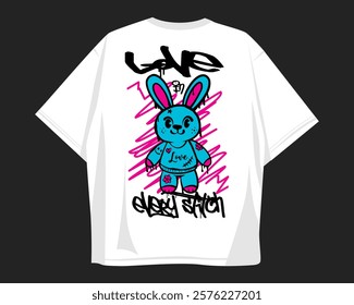 Graffiti vector t-shirt design for print, Street style graphic t shirt for apparel. Graffiti style, street art. Urban t shirt design for print on demand, Clothing design for merch. Graffiti quotes