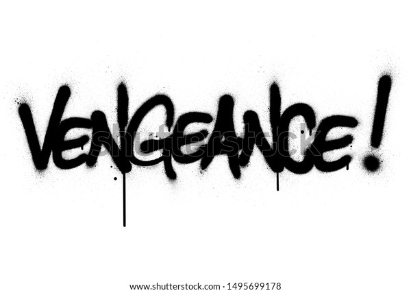 Mot De Vengeance Du Graffiti Pulverise Image Vectorielle De Stock Libre De Droits