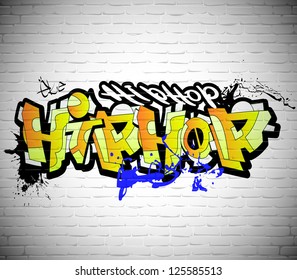 Graffiti wall background, urban art