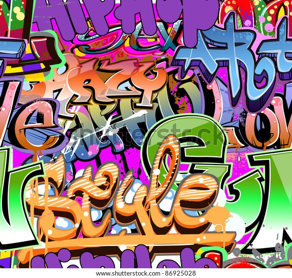 Graffiti Wall Vector Abstract Background Stock Vector (Royalty Free ...