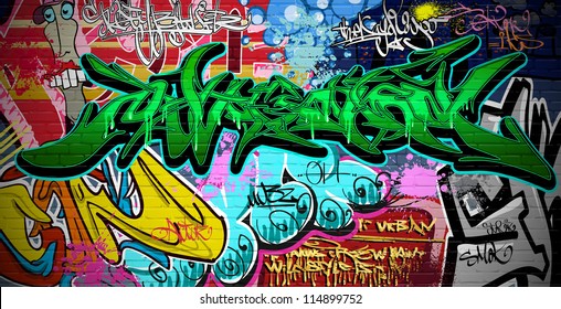 Graffiti Wall Vector Urban Art