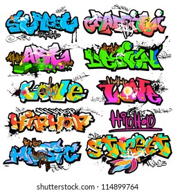 Graffiti Wall Vector Urban Art