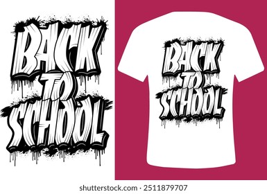 Graffiti White T-Shirt Design for Back to school