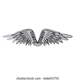 graffiti wings feathers decoration design image
