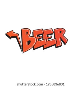 Graffiti Word Beer in Vector