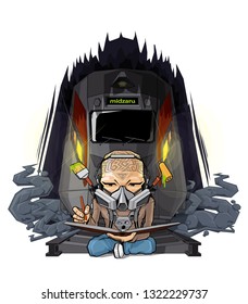graffiti writer illustration