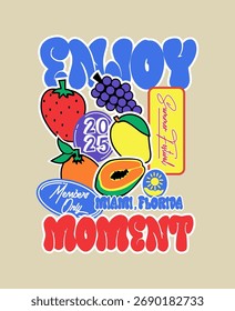 a graffiti-themed print made of slogan patches, featuring embroidery and print designs, ready for streetwear