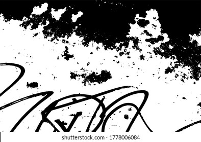 Graffitti.Graffitti rust backdrop.Grunge texture. Grunge black and white vector overlay. Grungy grainy surface.