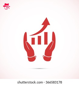 grafhic wit hand icon