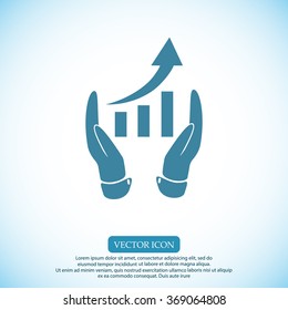 grafhic wit hand icon