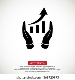 grafhic wit hand icon