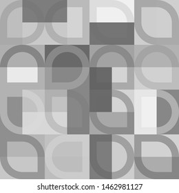Grafic pattern with abstract geometric shapes. Differen shades of grey color. VEctor illustration
