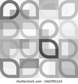 Grafic pattern with abstract geometric shapes. Differen shades of grey color. VEctor illustration
