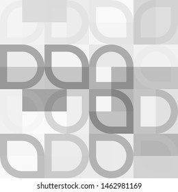 Grafic pattern with abstract geometric shapes. Differen shades of grey color. VEctor illustration
