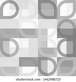 Grafic pattern with abstract geometric shapes. Differen shades of grey color. VEctor illustration