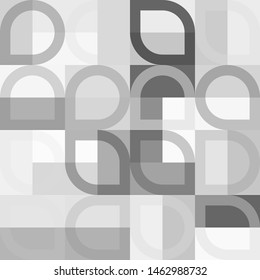 Grafic pattern with abstract geometric shapes. Differen shades of grey color. VEctor illustration