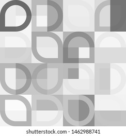 Grafic pattern with abstract geometric shapes. Differen shades of grey color. VEctor illustration