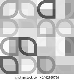 Grafic pattern with abstract geometric shapes. Differen shades of grey color. VEctor illustration