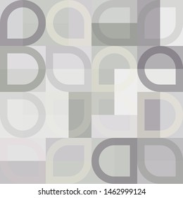 Grafic pattern with abstract geometric shapes. Differen shades of grey and pink color. Vector illustration