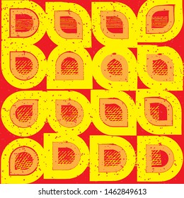 Grafic poster. Abstract geometric shapes. Bright color. VEctor illustration. Retro style 