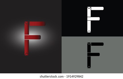 Grafic Vector Of Abstract letter F logo design. Creative,Premium Minimal emblem design template. Graphic Alphabet Symbol for Corporate Business Identity. Initial F vector element