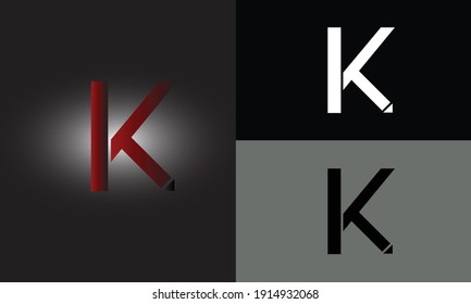 Grafic Vector Of Abstract letter K logo design. Creative,Premium Minimal emblem design template. Graphic Alphabet Symbol for Corporate Business Identity. Initial K vector element