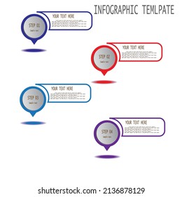 Grafik-Infos mit Vorlage Zeiger auf Vorlage desain bulat. Vorlage für Infografik-eps10