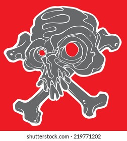grafitti style skull