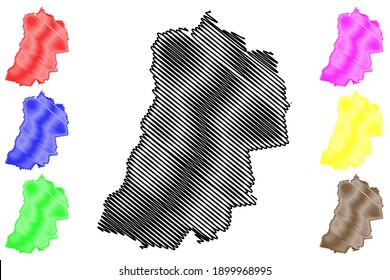 Grafton County, New Hampshire (U.S. county, United States of America) map vector illustration