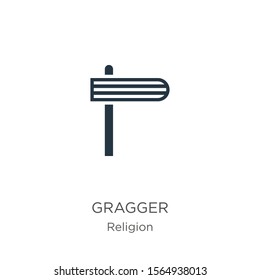 Gragger icon vector. Trendy flat gragger icon from religion collection isolated on white background. Vector illustration can be used for web and mobile graphic design, logo, eps10