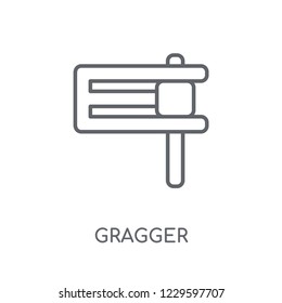 Gragger linear icon. Modern outline Gragger logo concept on white background from Religion-2 collection. Suitable for use on web apps, mobile apps and print media.