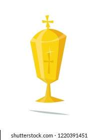 Grail holy. Vector flat Illustration in cartoon style isolated on white background.