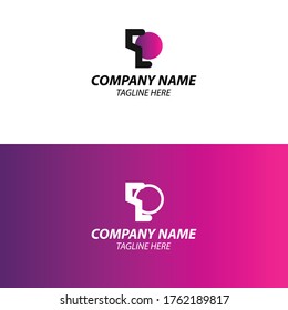 GRAIL ROUND GRADIENT PURPLE LOGO DESIGN