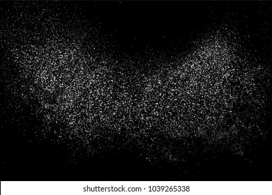Grain abstract  texture isolated on black background. Noise design element. Distress overlay textured. Vector illustration,eps 10.