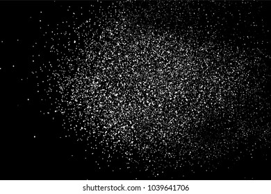 Grain abstract  texture isolated on black background. Noise design element. Distress overlay textured. Vector illustration,eps 10.