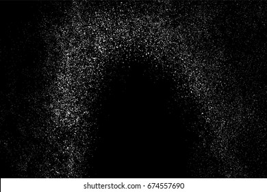 Grain abstract  texture isolated on black background. Noise design element. Distress overlay textured. Vector illustration,eps 10.