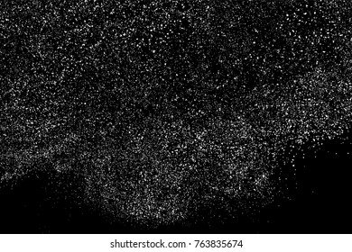 Grain abstract  texture isolated on black background. Noise design element. Distress overlay textured. Vector illustration,eps 10.