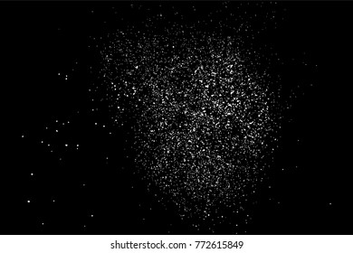 Grain abstract  texture isolated on black background. Noise design element. Distress overlay textured. Vector illustration,eps 10.