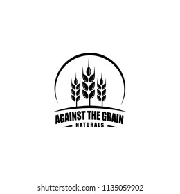 grain agriculture logo design vector