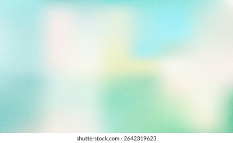 Grain aqua marine gradient background with soft blurred effect, featuring sky blue and green tones. Perfect for modern design, digital art, and branding. Stock vector illustration in grain gradient