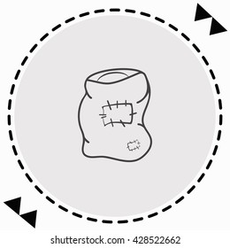 Grain bag icon Flat Design. Isolated Illustration.
