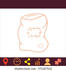 Grain bag  icon. Vector design.