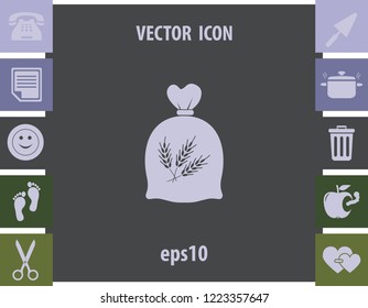 Grain bag, vector icon