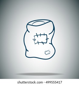 Grain bag vector icon