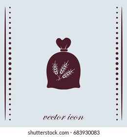 Grain bag, vector icon