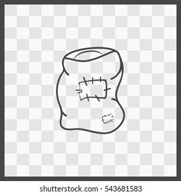 Grain bag vector icon. Isolated illustration. Business picture.