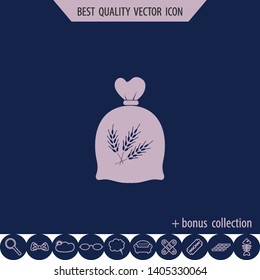 Grain bag, vector icon, web design element