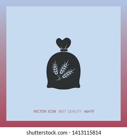 Grain bag, vector icon, web design element